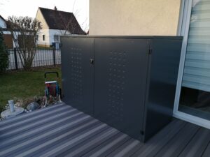 Gartenbox- Fahrradgarage FD mit Pultdach aus Sta...