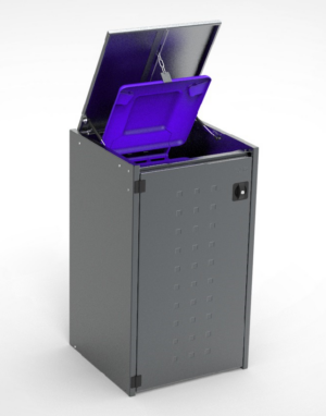 Müllbox Typ Boxxi Stahl verzinkt Anthrazit RAL-...