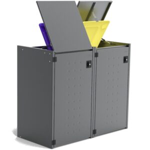 Müllbox Typ Boxxi Stahl verzinkt Anthrazit RAL-...